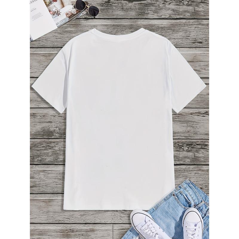 Men's Skull Pattern, I'M OKAY Summer Casual Crew Neck Short T-Shirt