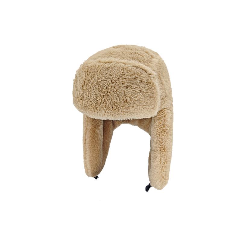 Winter New Style, Cotton Hat, Outdoor Cycling Warm Hat, Windproof and Cold Proof, Thickened, Rabbit Hair, Ear Protection, Plush Hat