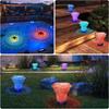 Solar Adjustable Pool Chlorine Dispenser with Colorful Lights Floating Pool Spa Tub Release Chlorinator for Nighttime Ambiance