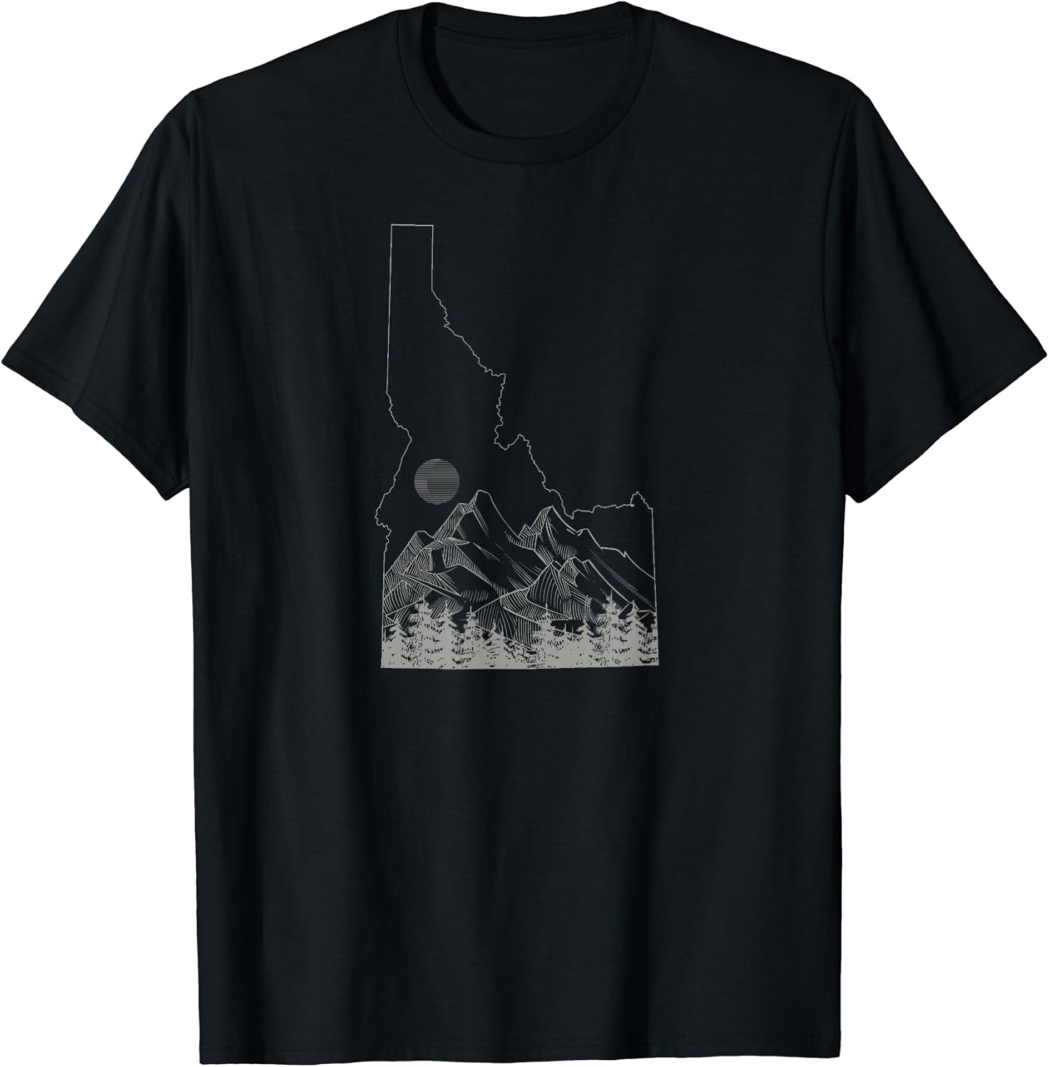 Idaho Retro Vintage Outdoors Mountain Graphic Design Men T Shirt XL чёрный
