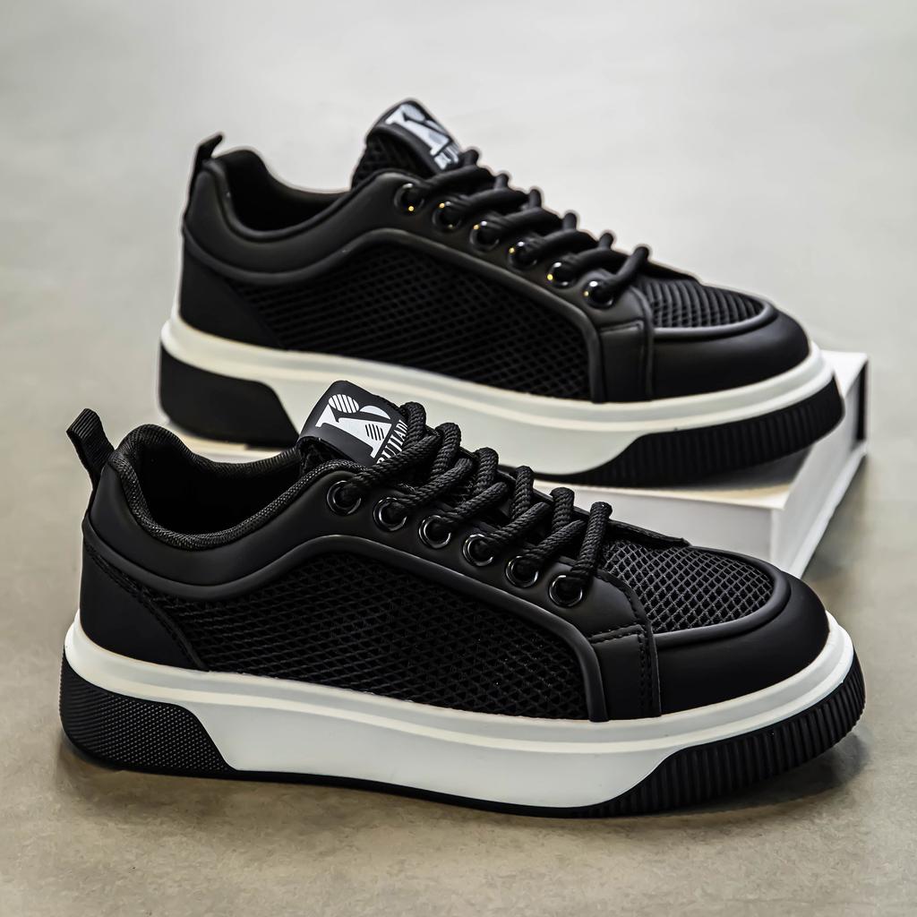 Men's Casual Sports Shoes Spring Summer Breathable Mesh Chunky Shoes Trend Comfortable Lightweight Versatile Platform Sneakers