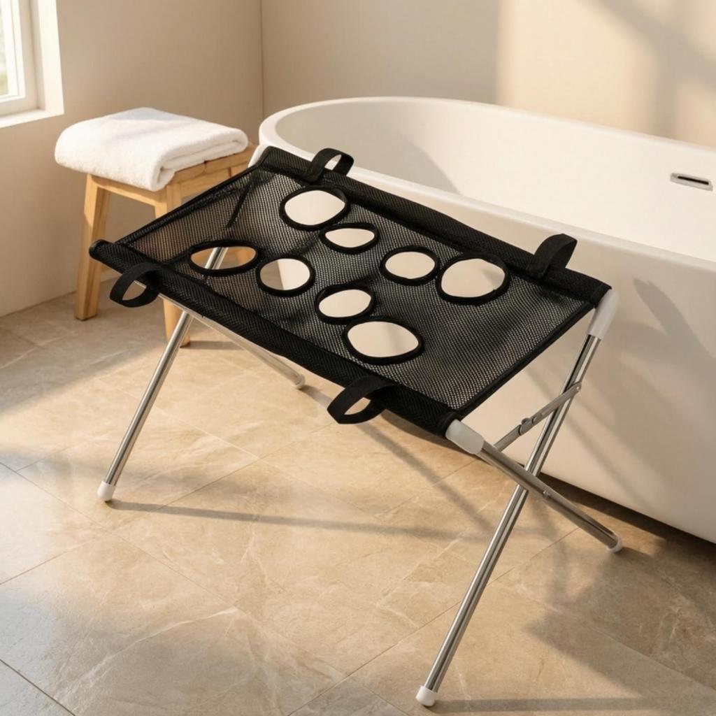Mesh Top Pet Grooming Table Sleek for Utility Room, Dog Owners