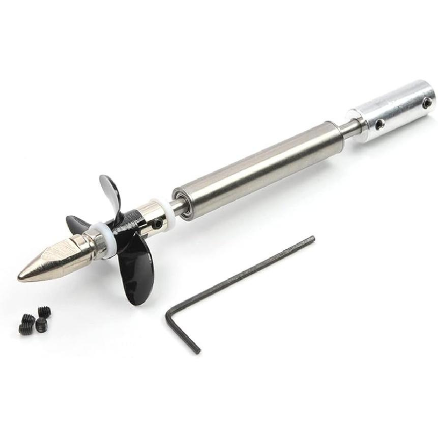Heyiarbeit Drive Shaft Fit for 4mm Motor Shaft W Propeller and Universal Joint for RC Boat, L100mm Shaft, L50mm Sleeve, D36mm Propeller