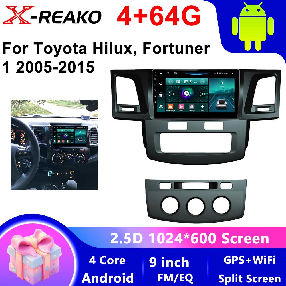 Toyousonic Car Video Player for Toyota Hilux 2005-2015 GPS Navigation Built-in Dsp Carplay Autoradio Android Head Unit