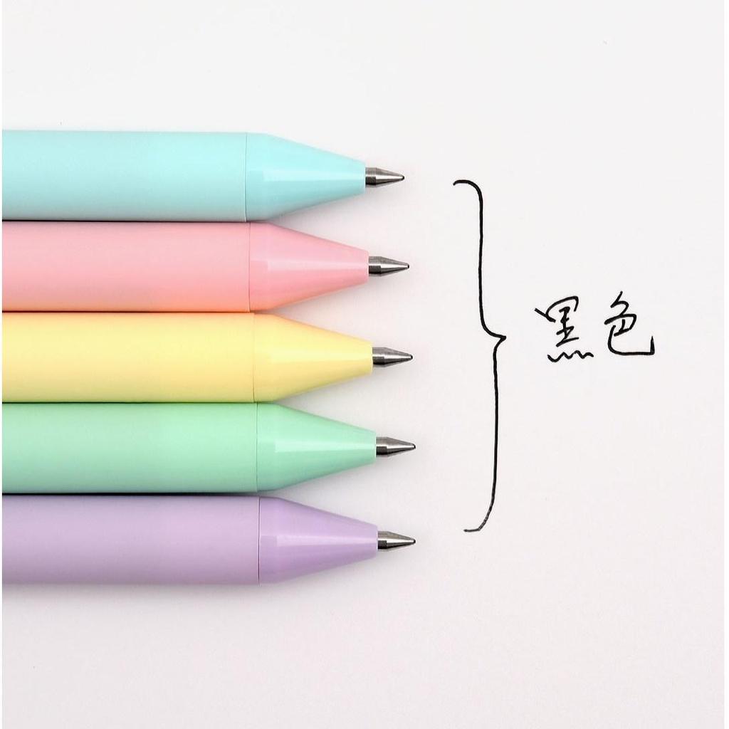 5pcs Vintage Color Pen Ballpoint Pure Plastic Gel Ink Roller Ball Pens for Writing Candy Gift A6696