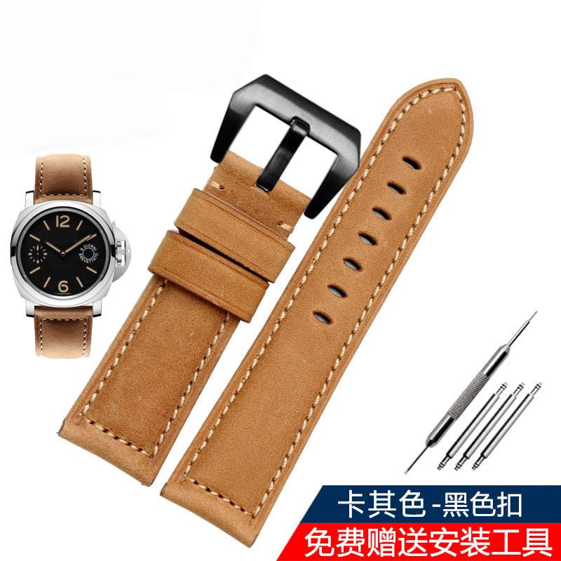 For Panerai PAM688 441/1313 Cowhide Leather Men's Blue WatchStrap Bracelet 20mm 22mm 24mm 26mm High Quality Waterproof WatchBand