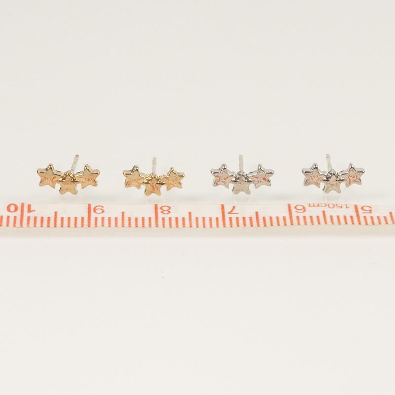 S925 Silver Needle Earrings Female Little Star Simple Earrings Small Cold Wind Gypsy Star Earrings Exquisite Temperament Super Immortal