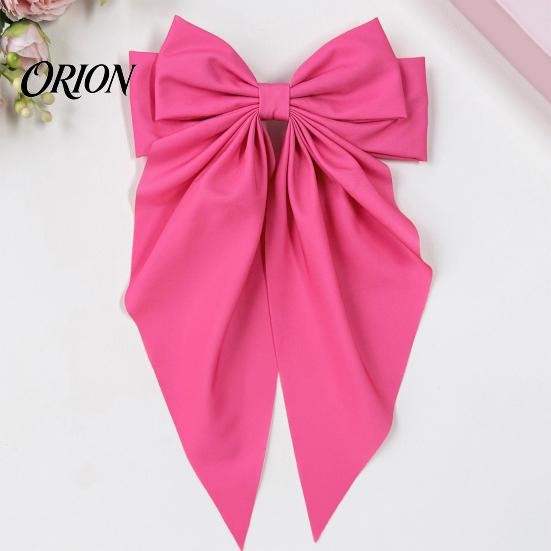 Atmospheric Look Hair Accessories Bow Clip with Heart Leopard Print Ribbon, Large Long Tail Spring Valentine Day Gifts for Women, Sweet Accessory