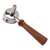 58mm Portafilter Stainless Steel Coffee Tea Portafilter Holder Single Spout Brewing Coffee Filter Wooden Handle Coffee Accessories