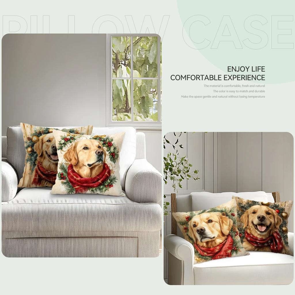 40/45/50cm cute golden retriever Cushions Pillowcase Polyester Cushion Cover Throw Pillow Pillowcover Home Car Sofa Decor