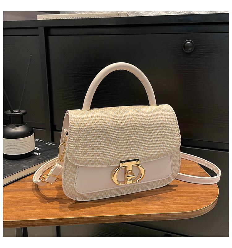 

Зарубежный стиль пэчворк популярный замок 2025 большая вместимость новая большая вместимость модная простая сумка через плечо портативная на плечо женская сумка