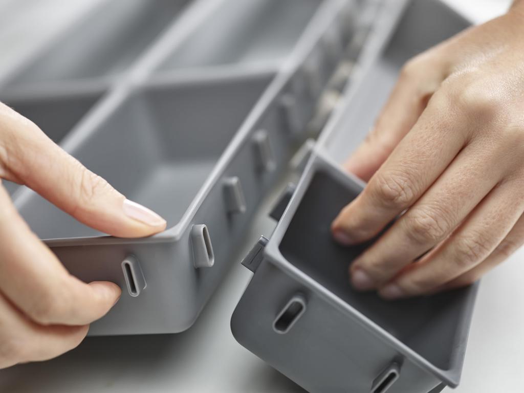 Joseph Joseph Drawer Storage Trays, Gray, Blox Silicone, 85199, 7-Piece Set [Authentic]