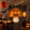 Halloween Light-Up Pumpkin Hanging Decoration with Glowing Effects for Door Window Display Party Prop