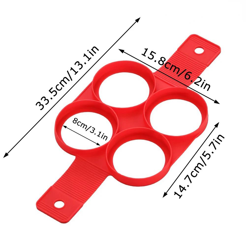 Egg Pancake Ring Nonstick Pancake Maker Mold Silicone Egg Cooker Fried Egg Shaper Omelet Moulds for Kitchen Baking Accessories