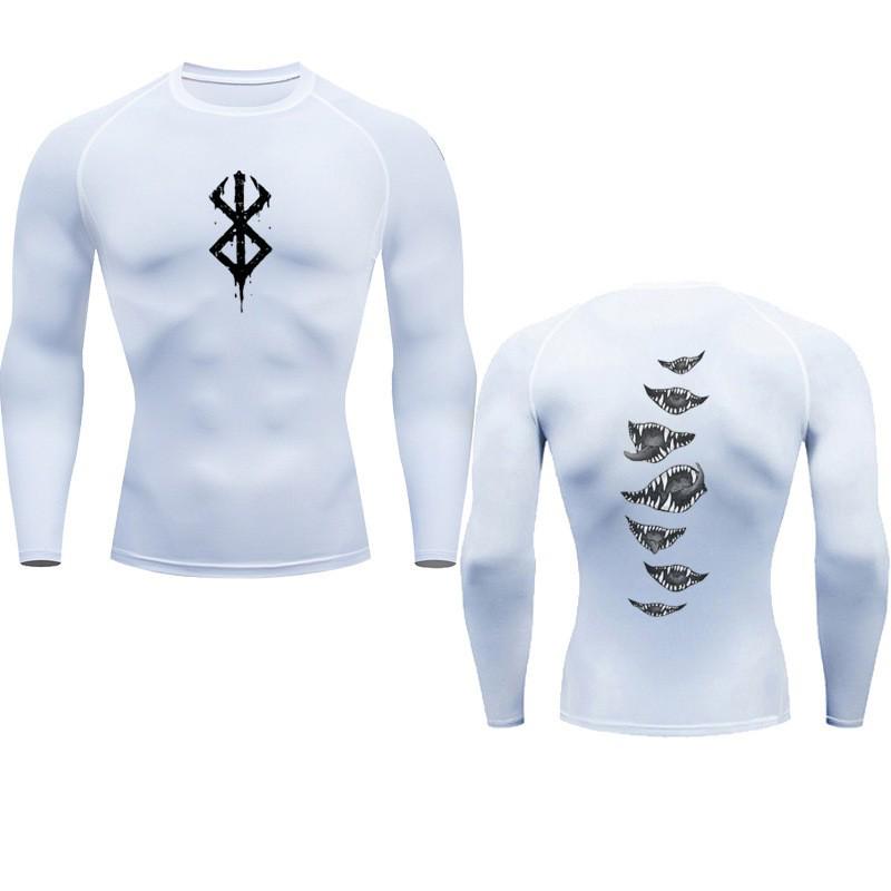 Anime 2D Print Quick-Dry Men's Sports T-Shirt: High Stretch, Tight-Fitting Fitness Wear