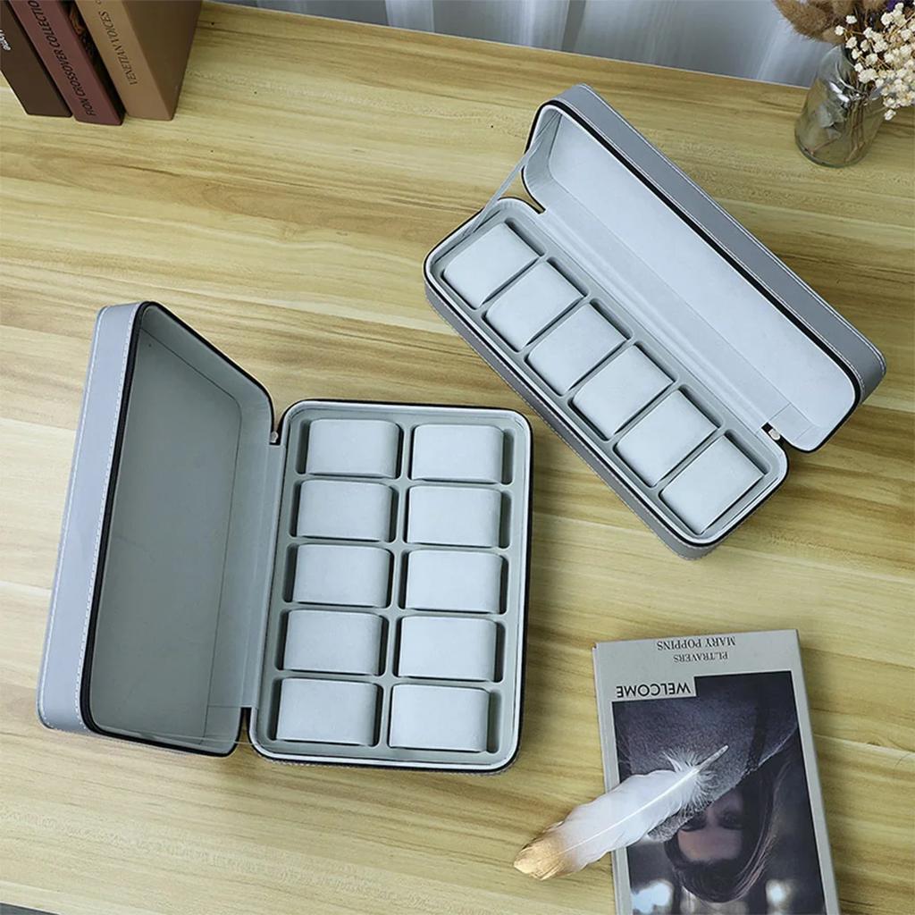 6/10/12 Solts Watches Box Traveling Portable Zipper Watch Case Bracelets Display Box for Dustproof Protection Watch Storage Bag