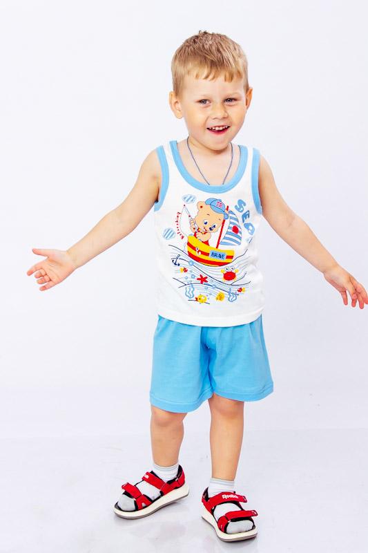 Sommer-Baumwollset für Jungen – Helles bedrucktes Tanktop & Bequeme Shorts mit elastischem Bund, Leicht & Atmungsaktiv, Sommer, 6202-001-33-4 HC