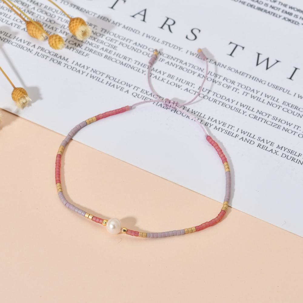 ZMZY Natural Pearl MIYUKI Bracelet Charm Handmade Beaded Glass Seed Beads Bracelets For Women Boho Adjustable Rope Lady Jewellry