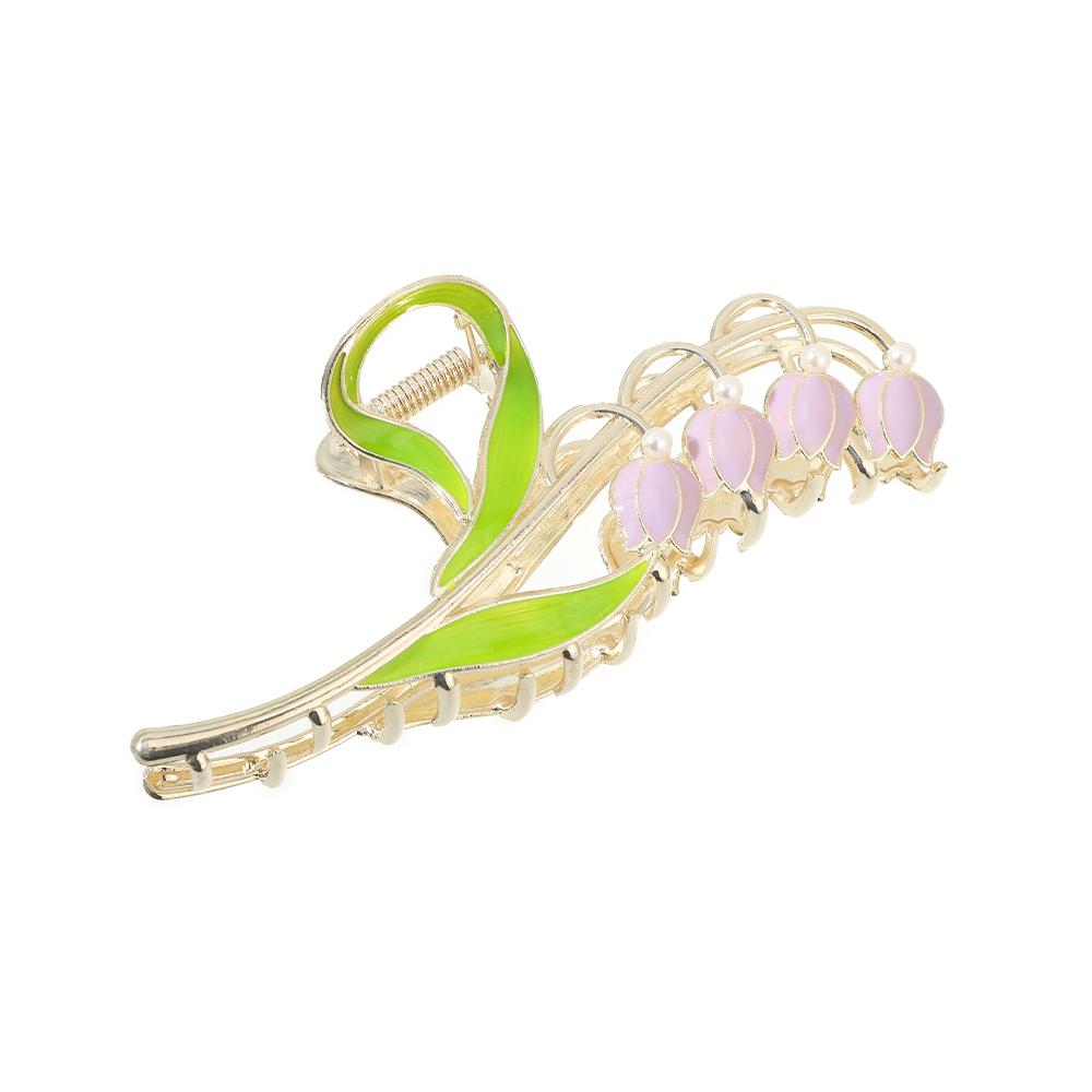 

Сплав Ландыш Цветок Заколка для волос для женщин Темперамент Акула Зажим Краб Мода Летняя заколка Заколка для волос Корейский головной убор