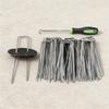 Landscape Fabric Stakes Galvanized Metal Pins 50 Pieces Lawn Landscaping Stakes For Outdoor Yard Pathway Farm Patio Driveway