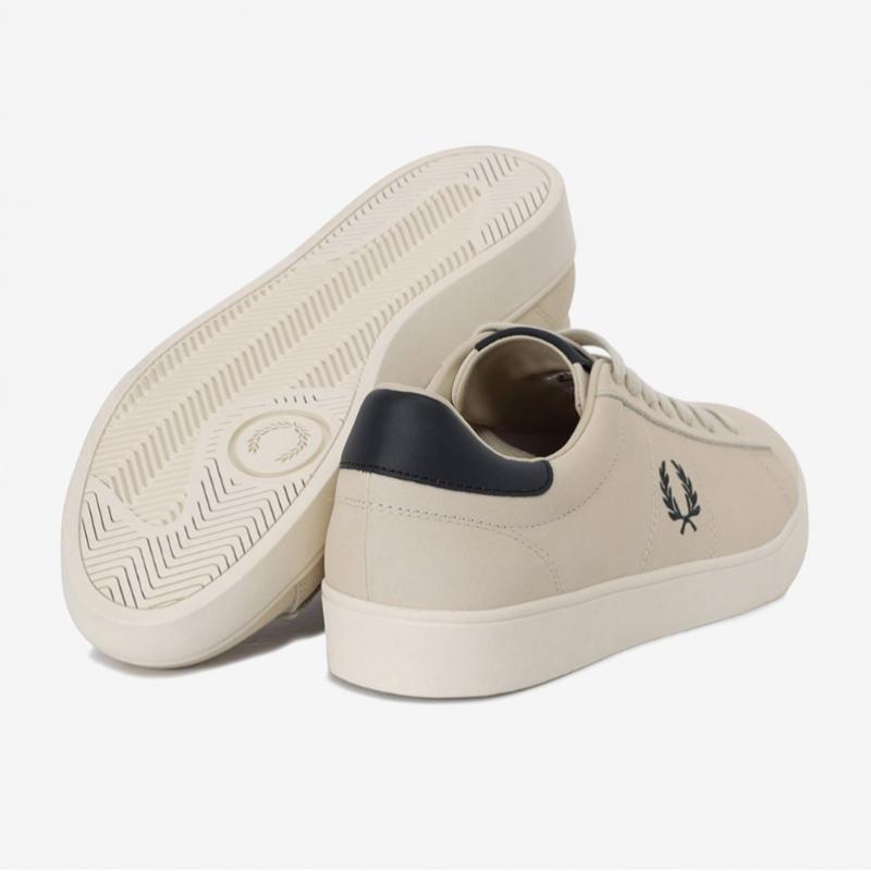 Fred Perry Men S Ivory Leather SneakerS Sfpm2438315 X64