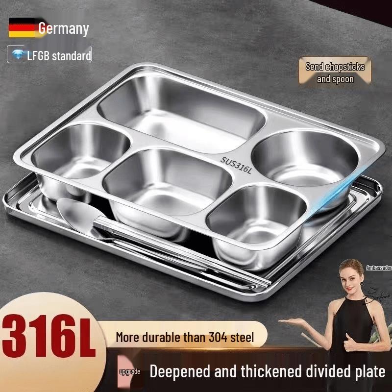 316 Stainless Steel Divided Lunch Box