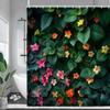 Green Vine Shower Curtain Vintage Nature Plant Flower Farm Leaf Garden Outdoor Jungle Polyester Fabric Bathroom Decor Curtain