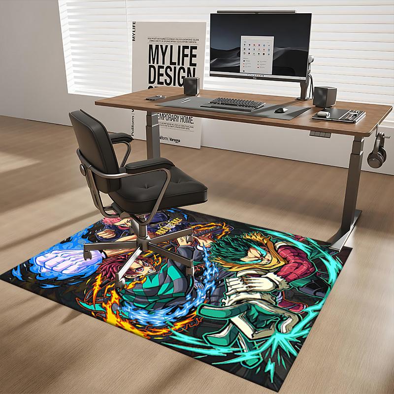1pc Anime Cartoon Design Chair Mat - Jujutsu Kaisen Characters for Office, Home Decor, Living Room, Bedroom, Game Room & Dormitory Carpet (Abebebee).Q