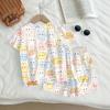 Kids Casual Short Sleeve Top and Shorts Set Animal Print Lightweight Summer Outfit Soft Fabric Comfortable Fit
