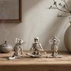Baizihuahu Halloween Yoga Skeleton Statue, Funny Dead Figure for Party Decor, Resin Gothic Skull Ornament Haunted House, Garden Gift