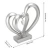 Sculpture Double Cœur Résine Statues Cœur Romantique Sculpture d'Amour pour Couple Statue d'Amour Statues Cœur Mariage Anniversaire