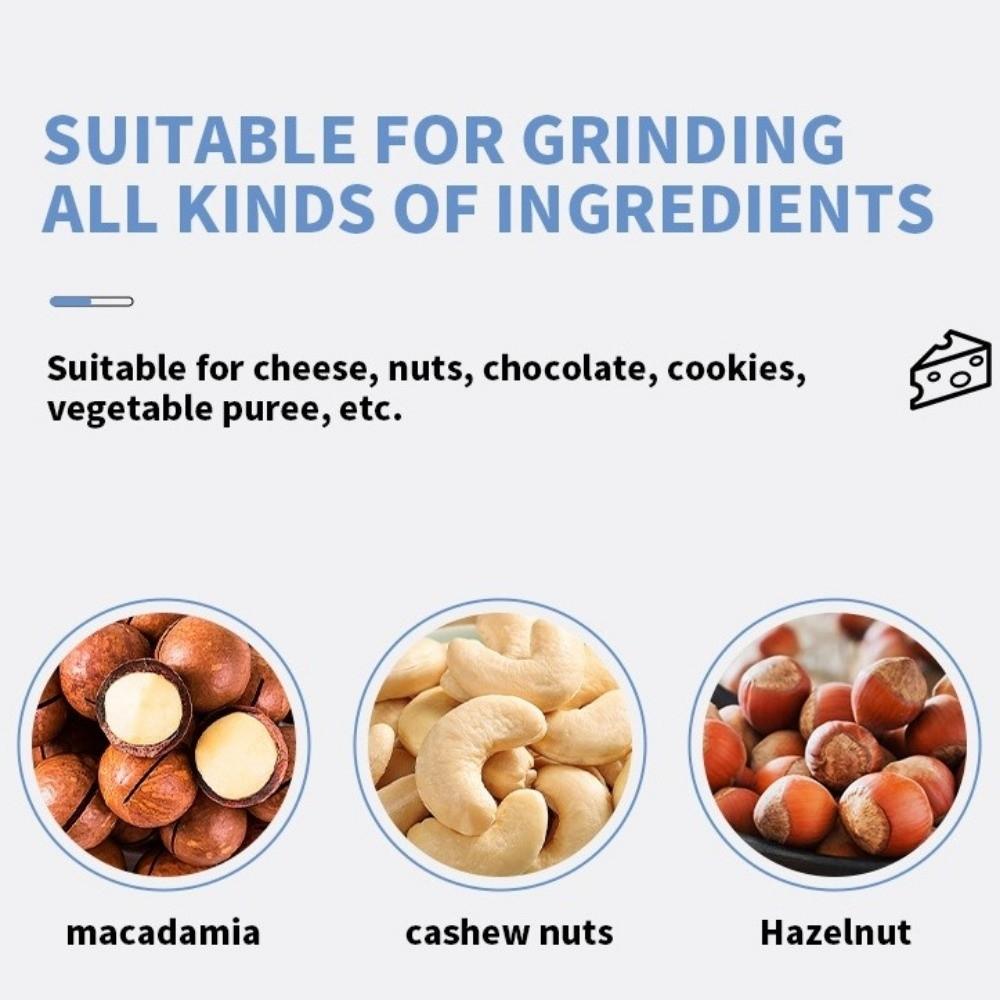 with Hand Crank Manual Nut Grinder Rotary Drum Table Clamp Design Dried Fruit Crusher Aluminum Alloy Labor Saving