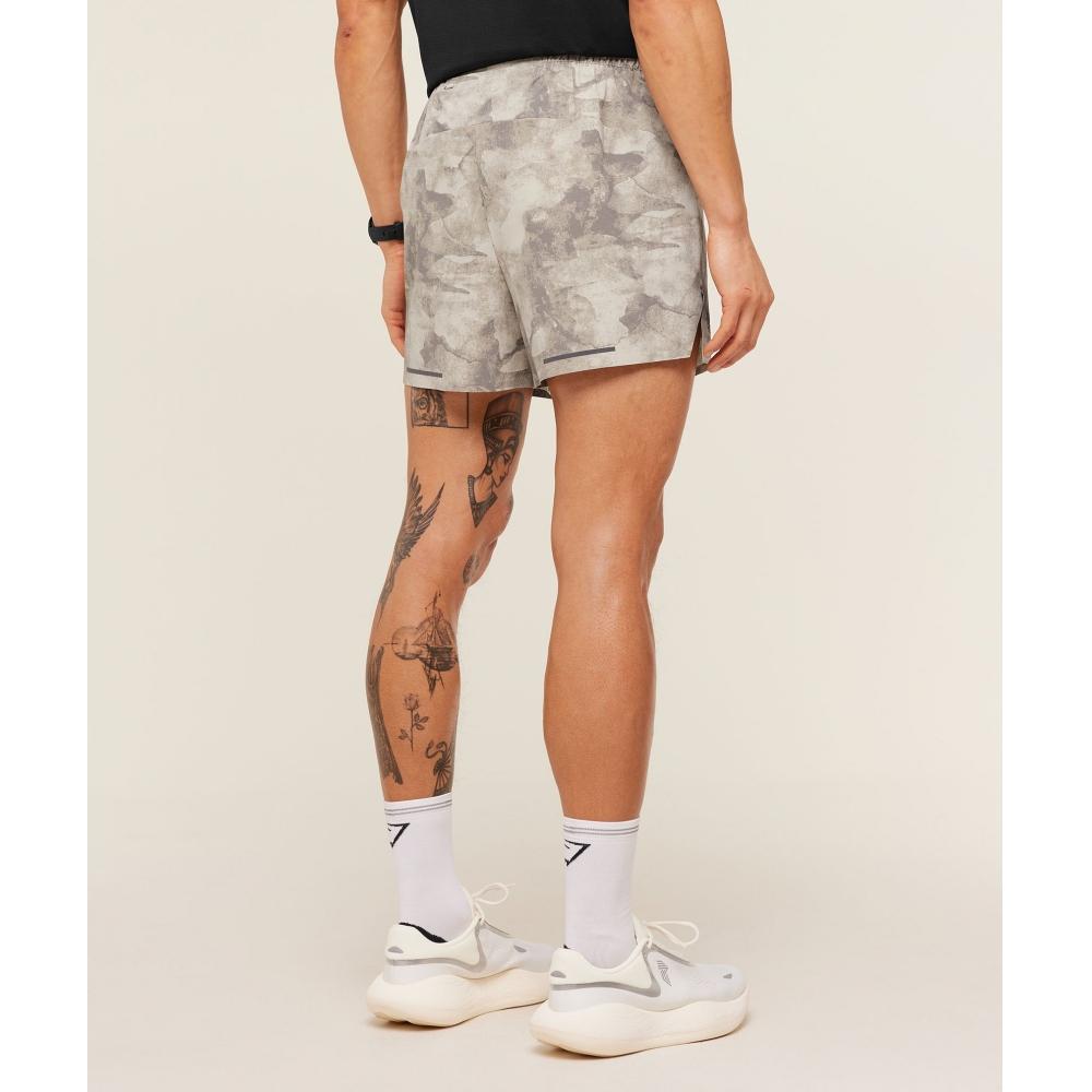 Gymshark Running Elite 5  Short Pebble Grey A2c8g Gc84