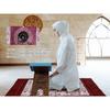 1 Piece Muslim Prayer Rug, Polyester, Portable Travel Prayer Mat with Compass, Red, 60CMx100CM