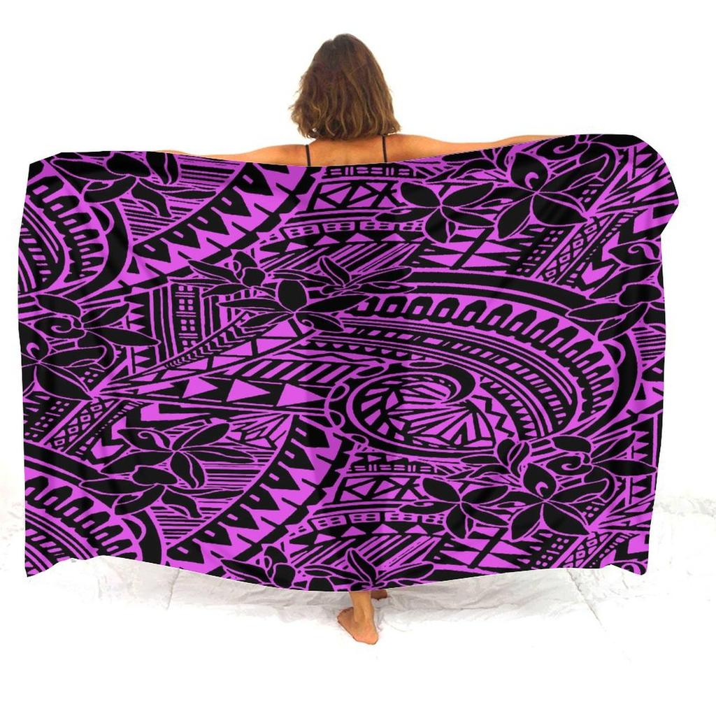 Pacific Island Beach Towel Women's Salone Polynesian Tribe Ethnic Style Cape Hawaii Beach Vacation Towels