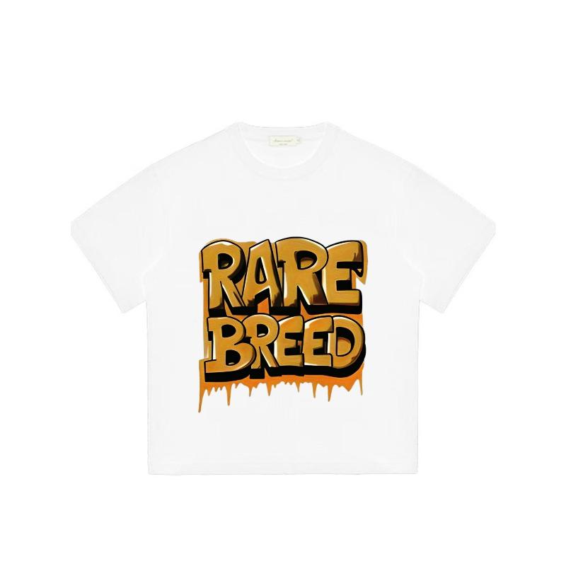Rare Breed Oversized T-Shirt Black Gold Graffiti Print Streetwear Fashion Casual Wear