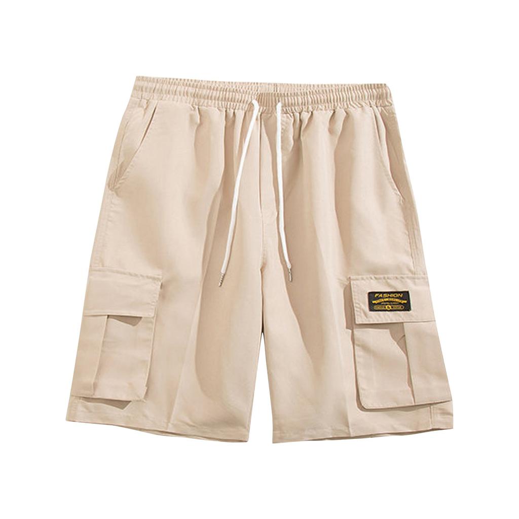 Men's Summer Cargo Shorts Loose Casual Multi-Pocket Drawstring Men's Jogging Cargo Shorts