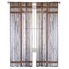 Farm Barn Wooden Door Tulle Curtains for Living Room Print Sheer Voile Curtain Bedroom Window Screening Drapes Blinds Home Decor