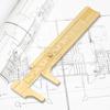 Double Scale Vernier Caliper Portable Brass Sliding Caliper Gauge Ruler Measuring Tool (80mm)