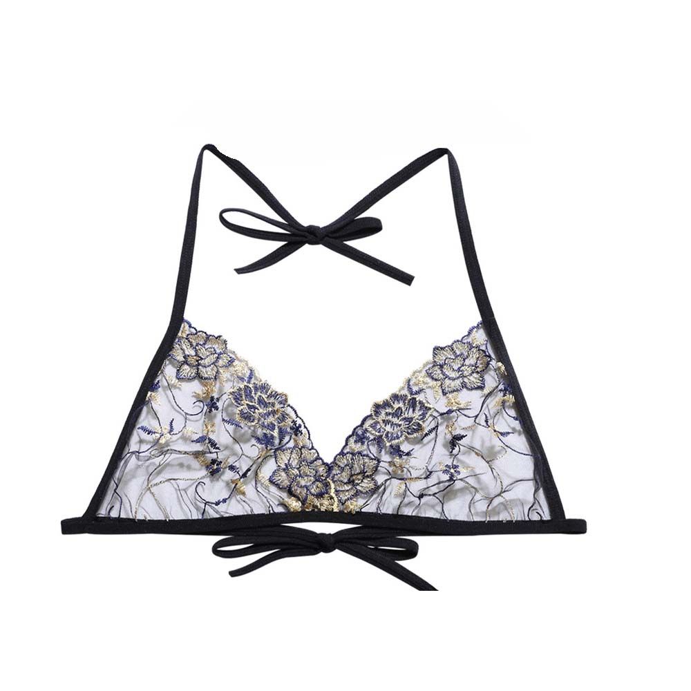 

Регулируемые бретели-бандажи с открытой спиной, цветочные женские бюстгальтеры, вышитое сексуальное нижнее белье