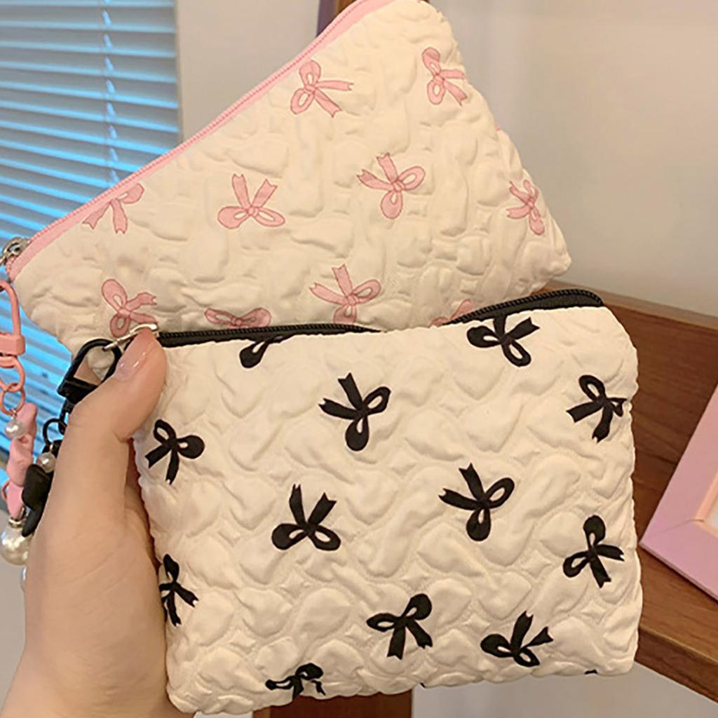 Reise-Make-up-Tasche, Kosmetiktasche, große Kapazität, Hautpflege-Organizer, schöne Schleifen, Make-up-Aufbewahrungstasche, ästhetischer Kulturbeutel