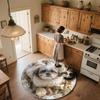 Cute Shih Tzu Pattern Round rug,Carpet Rug for Living Room Bedroom Playroom ,Non-slip Floor Mat,Holiday Gifts and Birthday Gifts.