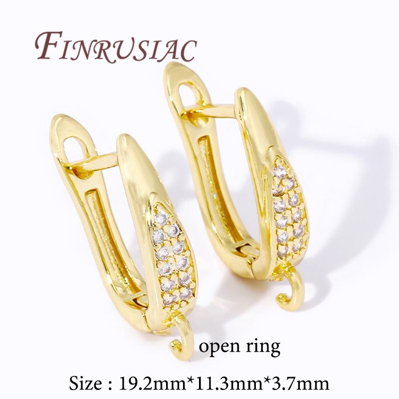 Multi Styles 18K Gold Plated Earwires Fasteners Earring Hooks Clasps Accessories For DIY Women's Anti-Allergy Earrings Making