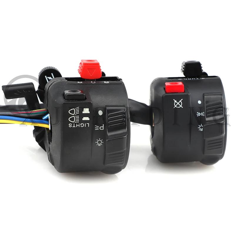 Motorcycle Head Light Hi-Lo Beam Kill Electric Start 4-Function Switch with Choke Lever for ATV Quad 4 Wheeler
