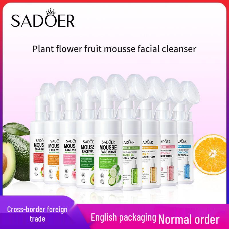 SADOER VC Amino Acid Cleansing Mousse - English Label Facial Cleanser