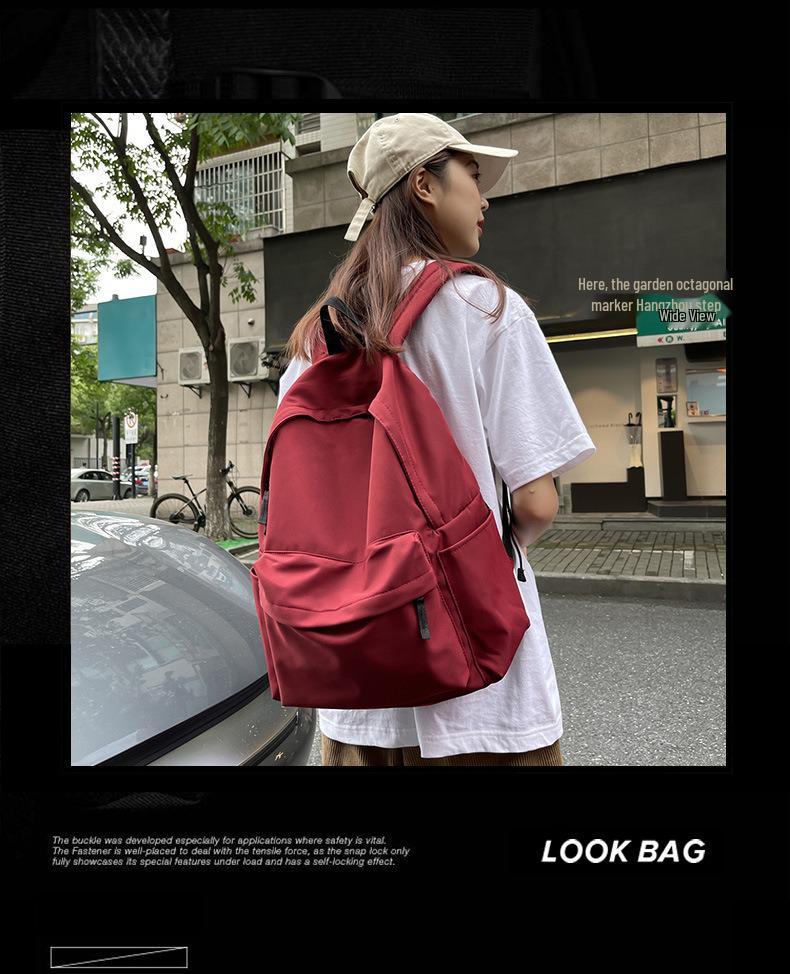 Studenten Campus Mode Rucksack - Große Kapazität, Einfarbig, Vielseitige Reise- & Umhängetasche