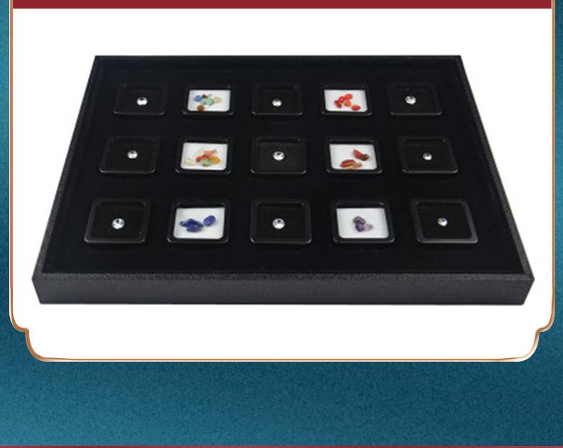 Stainless Steel Transparent Gemstone Display Box for Loose Diamonds and Colored Stones