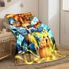 Three dynamic creatures with fire, water, and lightning-themed attacks. for all seasons blanket lunch break throw gift