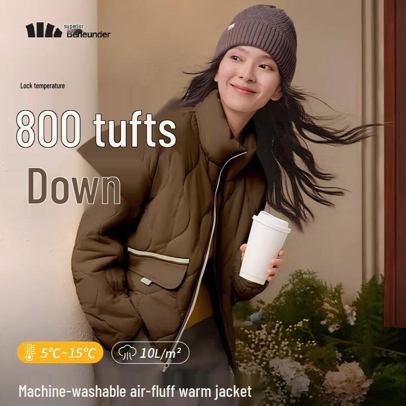 Beneunder Women's Air Fleece Mid-Warm Stand Collar Jacket