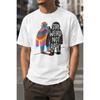 Plus Size - Men's T-Shirt S-5XL Featuring a Colorful Graphic Print With the Phrase 'Stay Weird Not Basic' - a Casual Short-Sleeve Round-Neck Top With